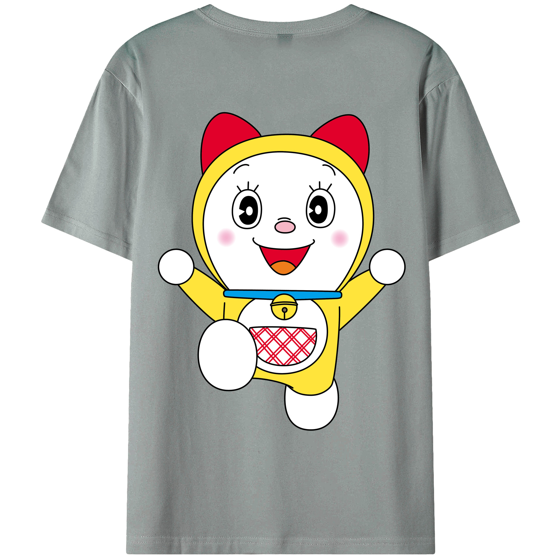 （画像用） ドラえもん ドラミ Doraemon Dorami 綿100％ メンズ半袖Tシャツ（バックプリント） 通気性